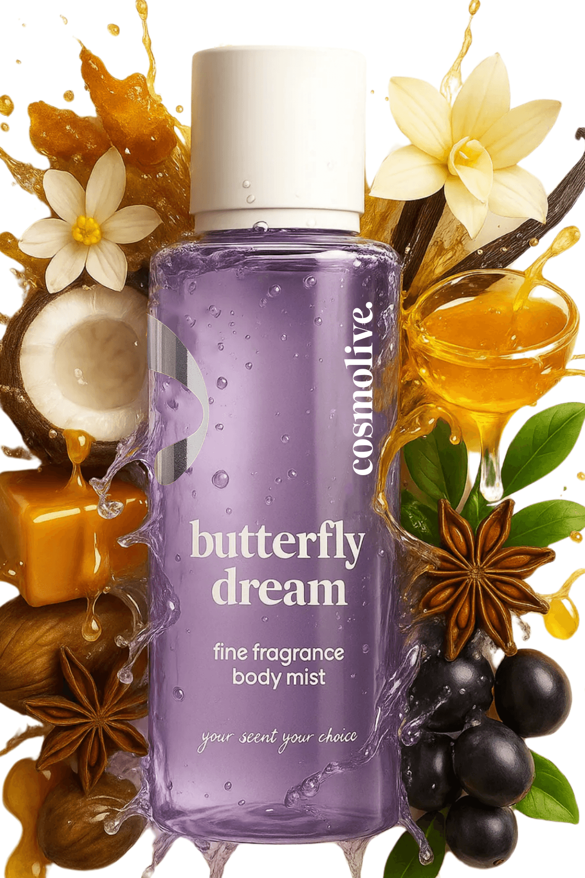 Vücut Spreyi Body Mist Butterfly Dream Işıltılı Nemlendirici Kadın 250 ml