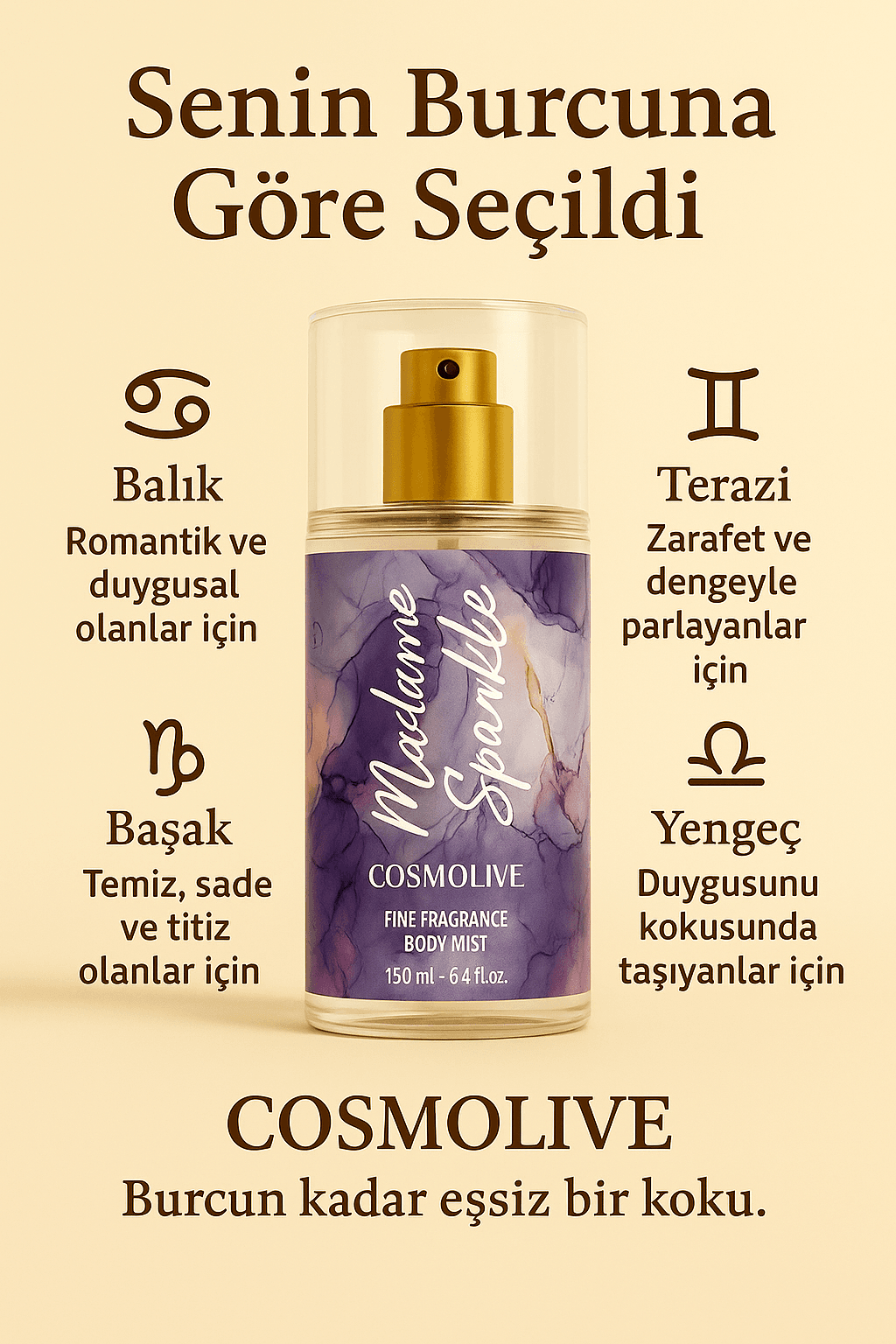 Vücut Spreyi Body Mist | Sedir Ağacı & Yasemin | Seyahat Boy | Kadın | Işıltılı | Nemlendirici