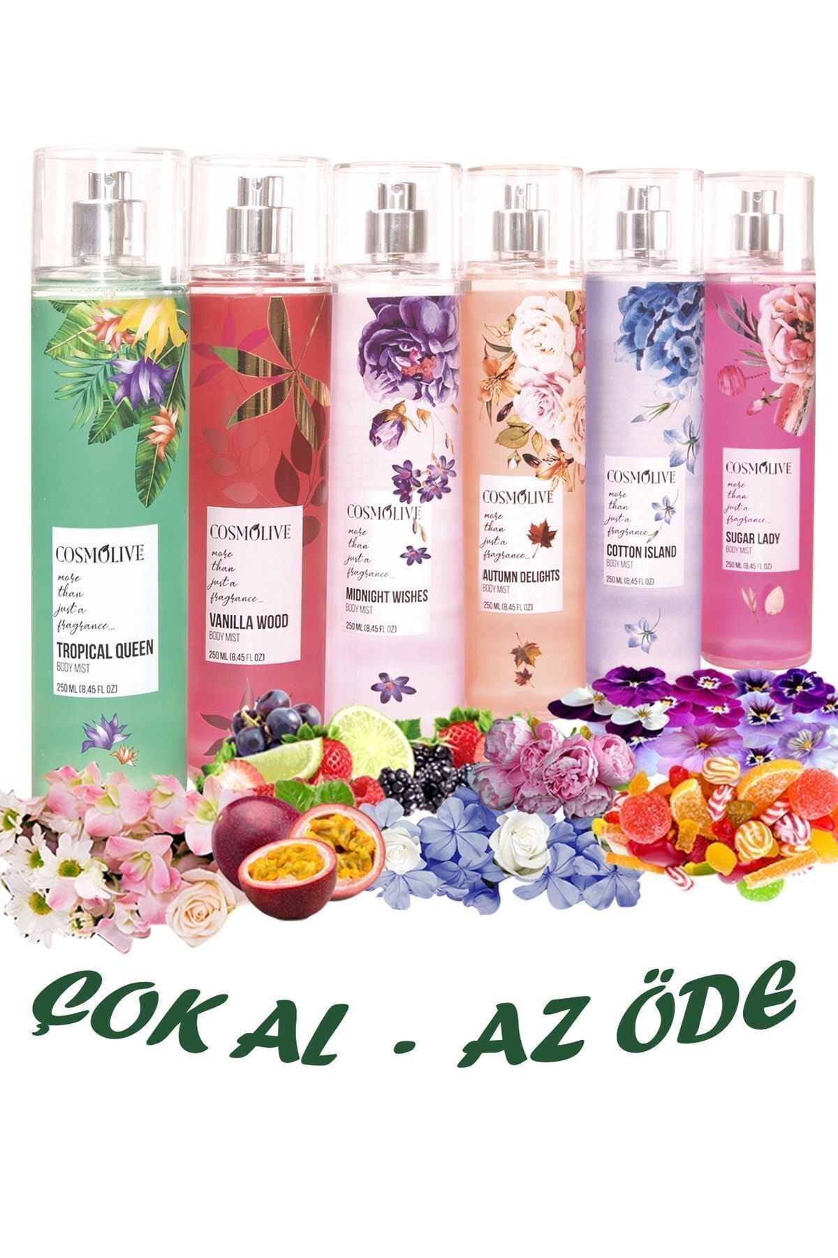 Body Mist Vücut Spreyi - Amber Romance Autmn Delights Kadın Işıltılı Nemlendirici Saç Parfümü 250 ml