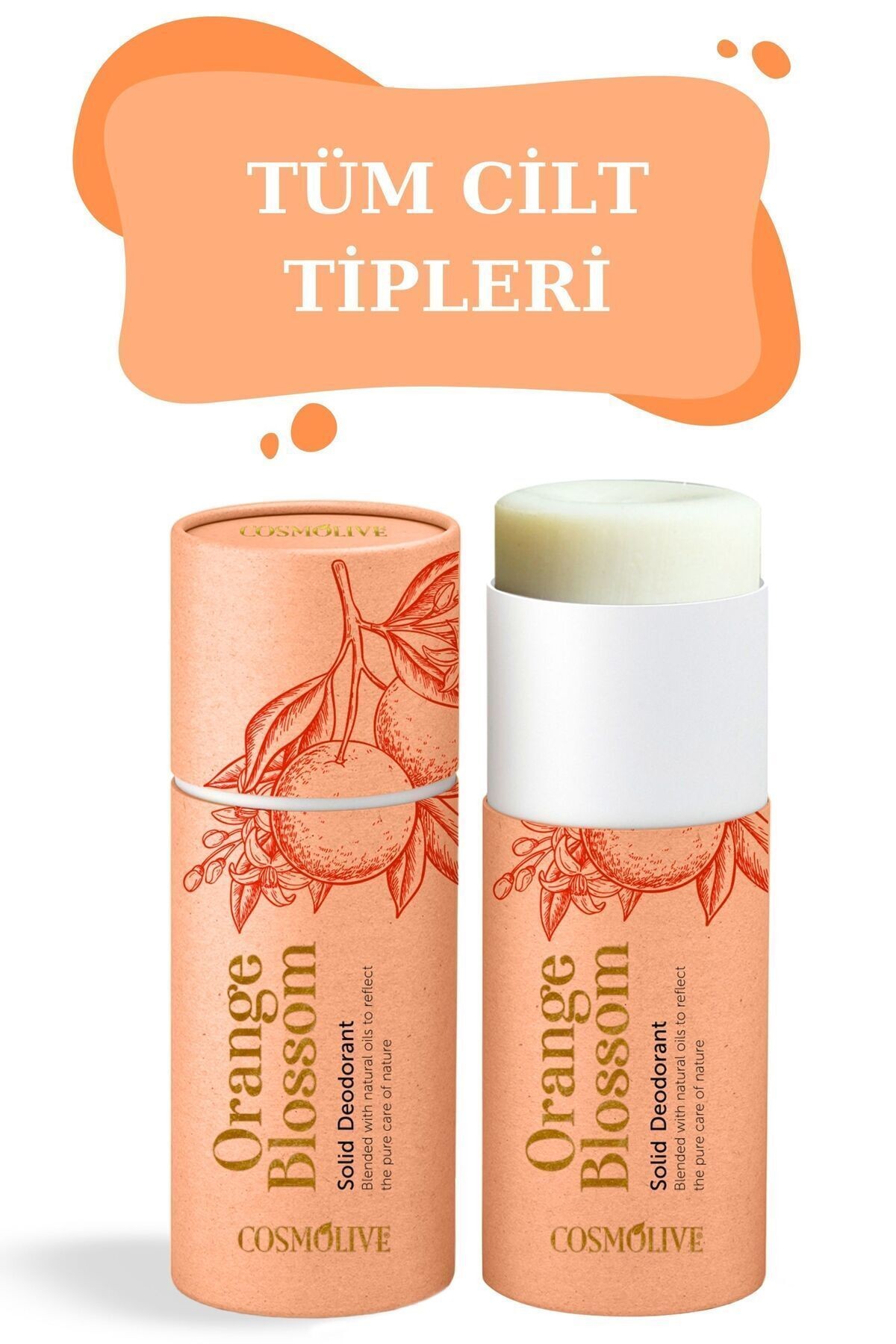 Doğal Roll On Stick Koltuk Alti Deodorant Organik Rolon Rollon Kokusuz Portakal Çiçeği 80gr