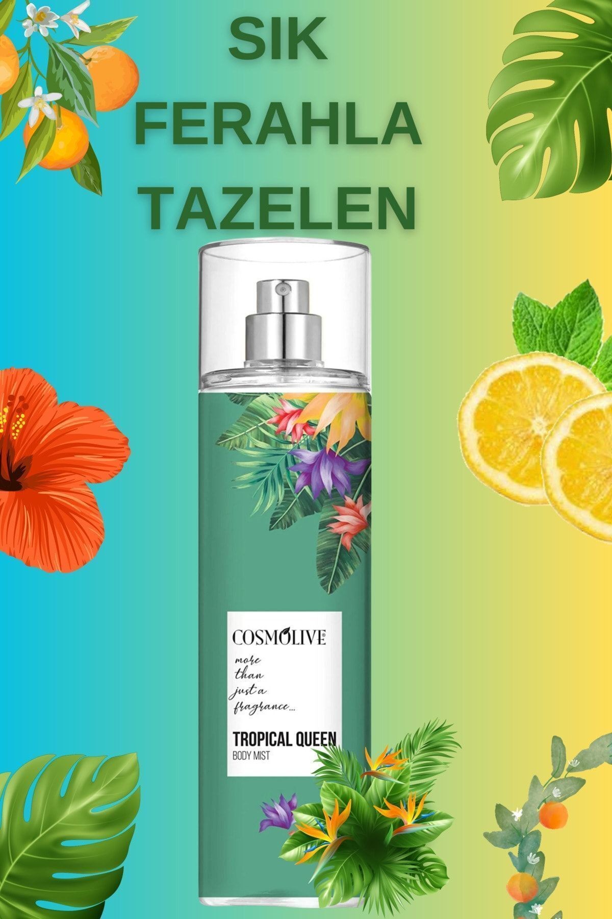 Body Mist Vücut Spreyi Temptation Tropical Queen Nemlendirici Saç Parfümü