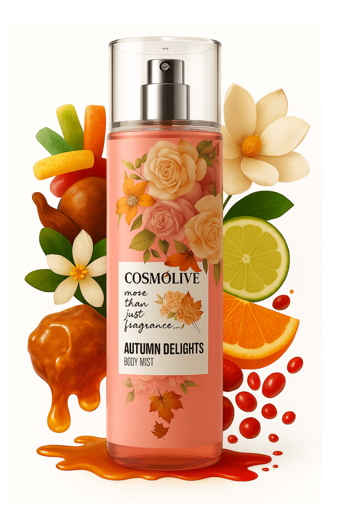 Vücut Spreyi Body Mist | Amber Romance | Autumn Delights | Kadın | Işıltılı | Nemlendirici | 250 ml