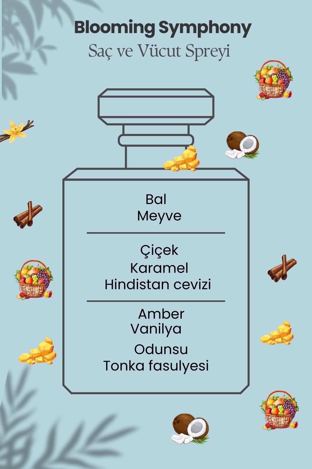 Vücut Spreyi Body Mist Golden Honey Blooming Symphony Işıltılı Nemlendirici Kadın 250 ml
