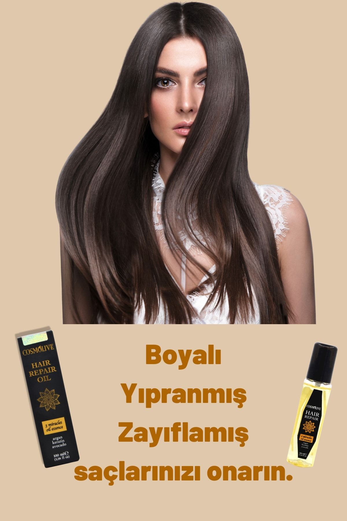 Saç Onarıcı Yağ Argan Keratin Ve Avakado Yağı Içerir 100 Ml