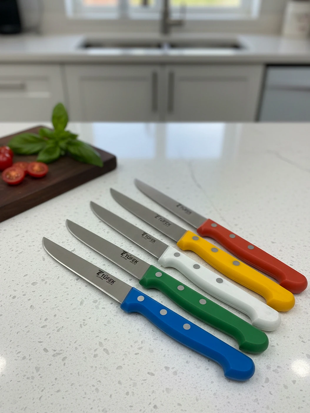 ABS Plastik Sebze Bıçağı - Kırmızı