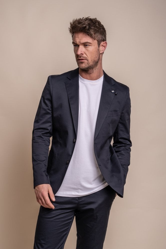 Men's Cotton Slim Fit Formal Suit Jacket  - MARIO
