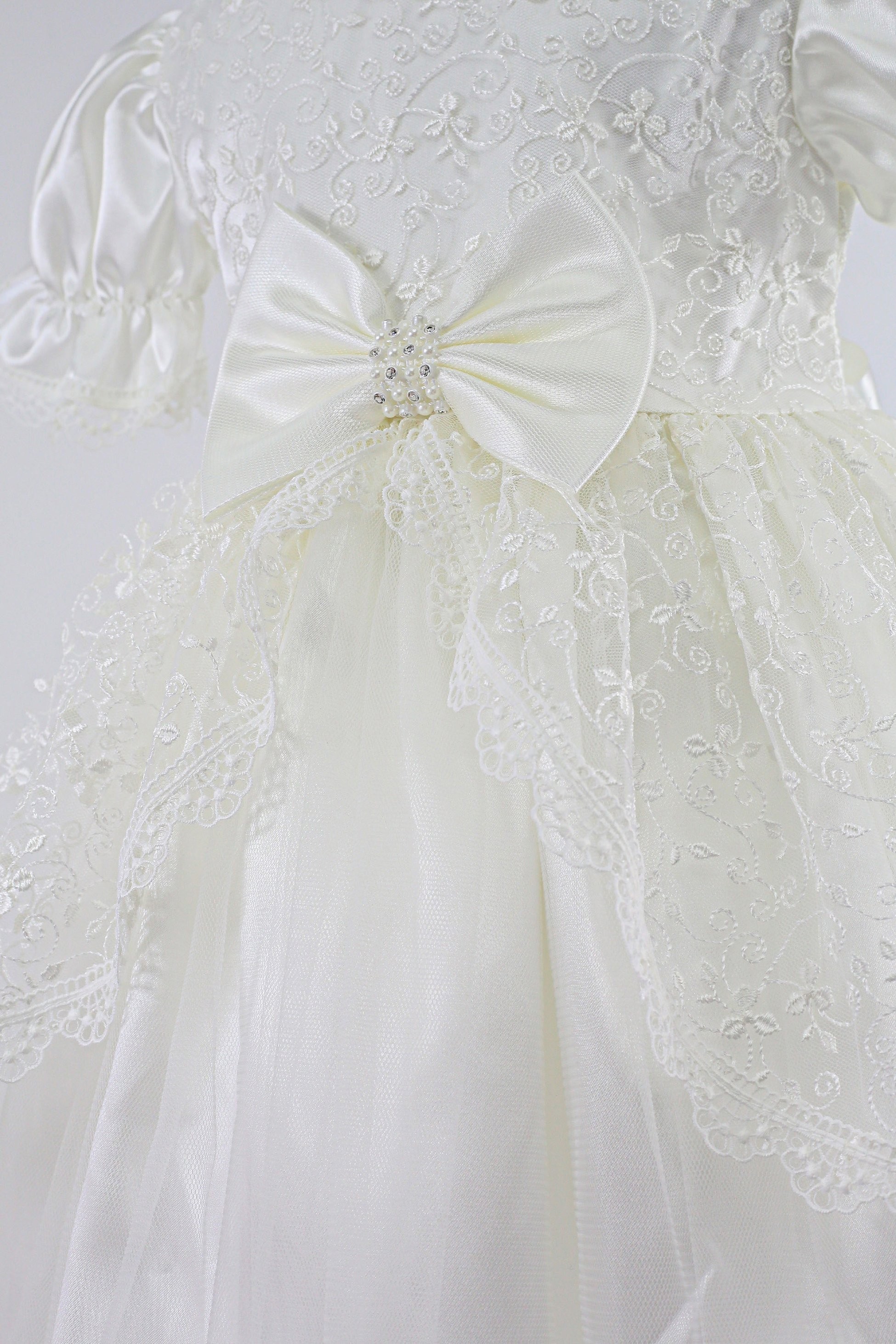 Robe en Tulle Dentelle Florale pour Bébé Filles – B1208