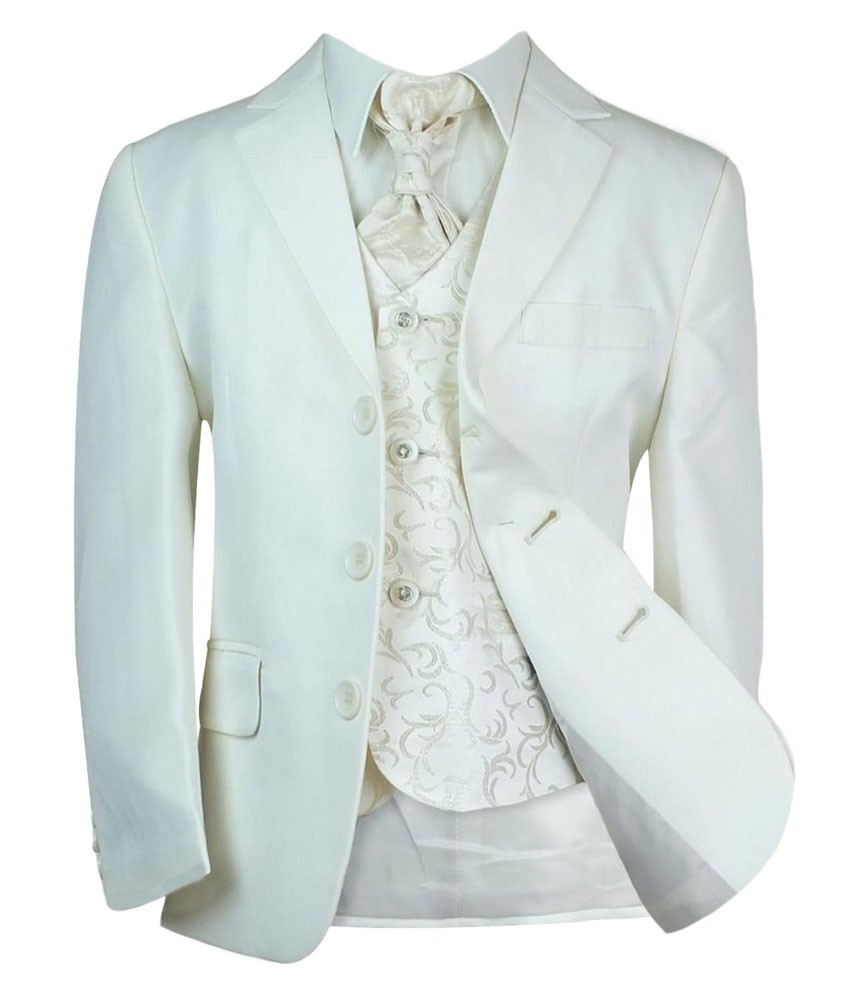 Boys All In One Communion Tailored Fit Suit - Ivory