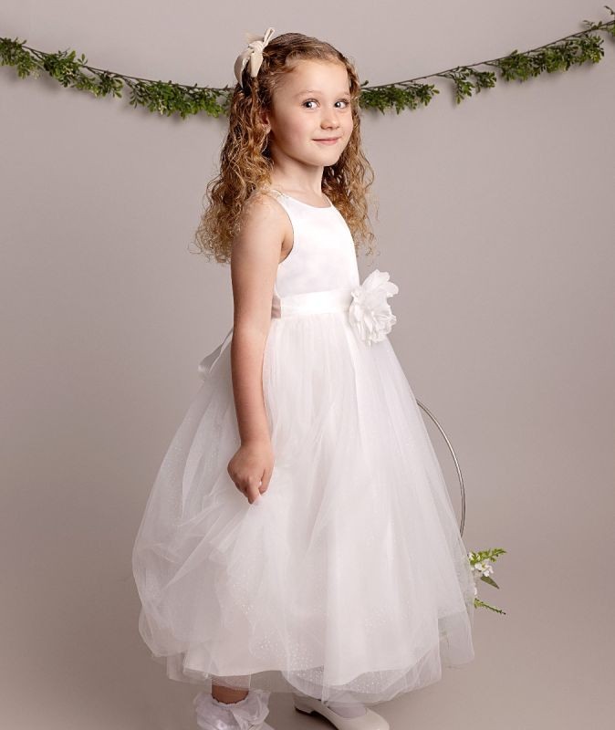 Robe avec Appliqué de Fleurs pour Bébés et Filles - YOLANDA