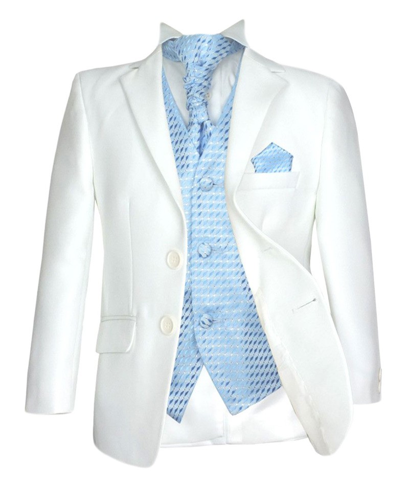 5PC Wedding Prom Pageboy Suit Choice Of Vest - Cream