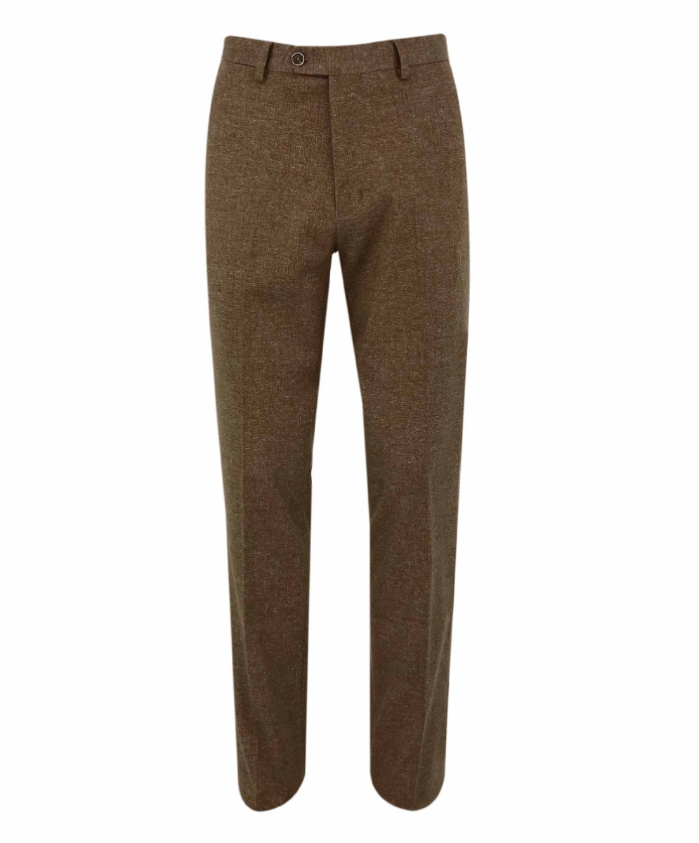 Pantalon Style Tweed pour Homme - NATHAN Marron