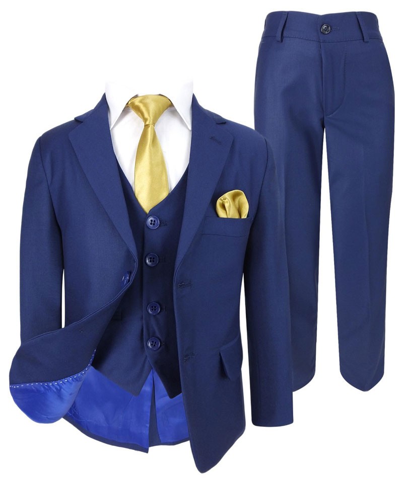 Boys Parliament Tailored Fit 6 Piece Suit Set  - LORENZO