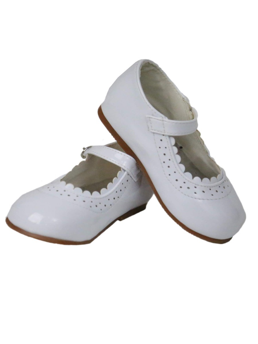 Girls Patent Mary Jane Shoes - White