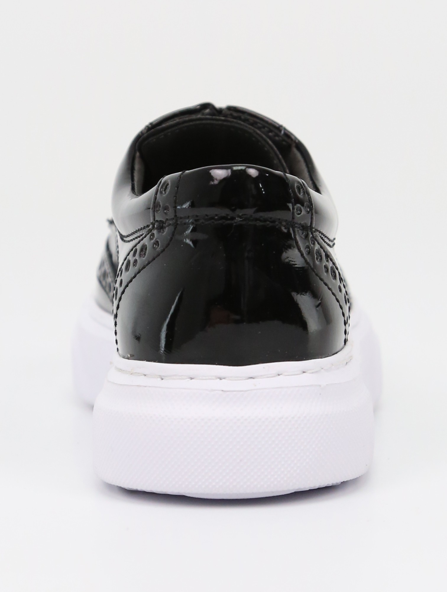 Jungen Schwarze Lack Oxford Schuhe, Klassisches Slip-On Design für Formelle & Casual Anlässe