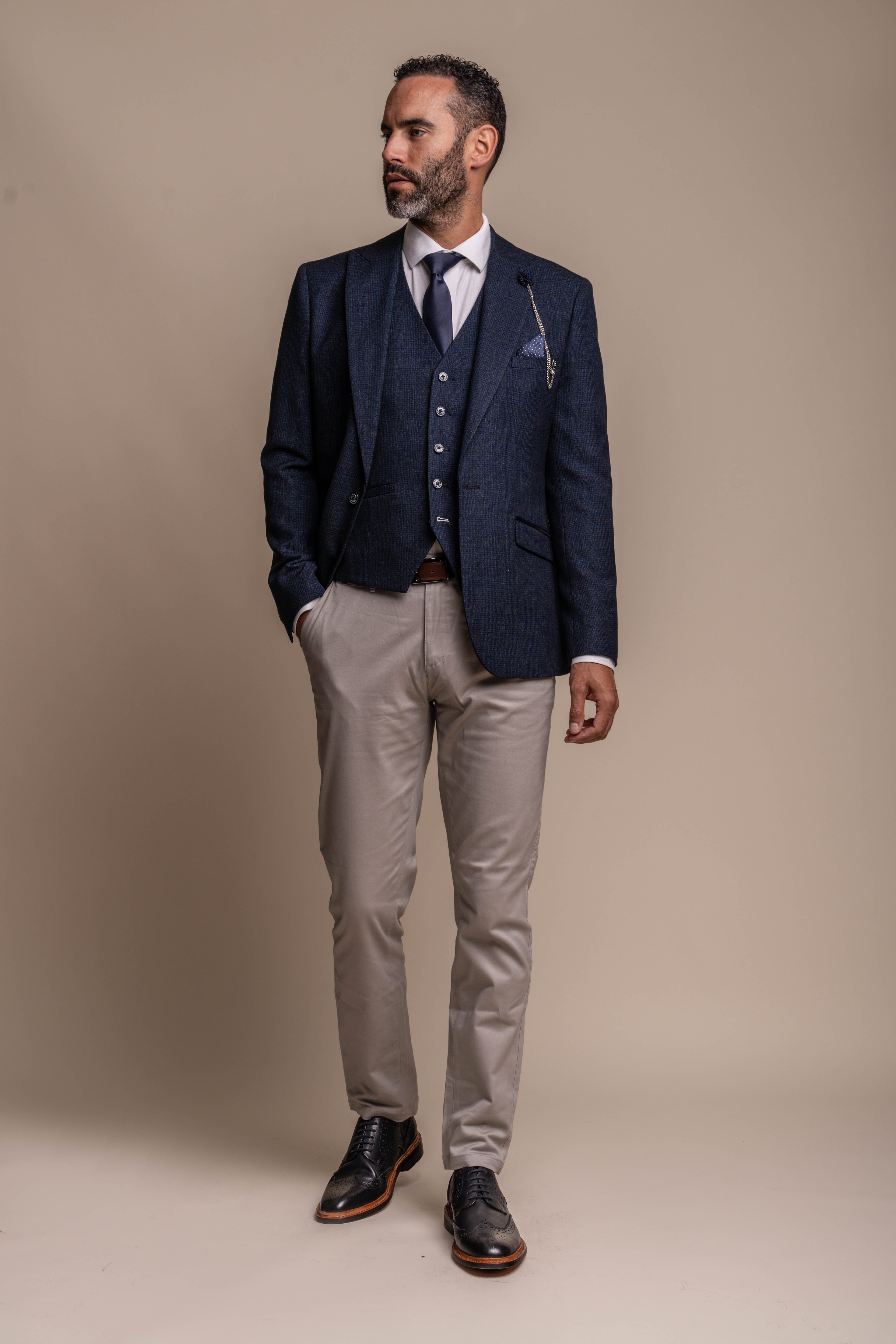 Combining Grey, Brown and Navy in an Outfit - Elegantly Dressed