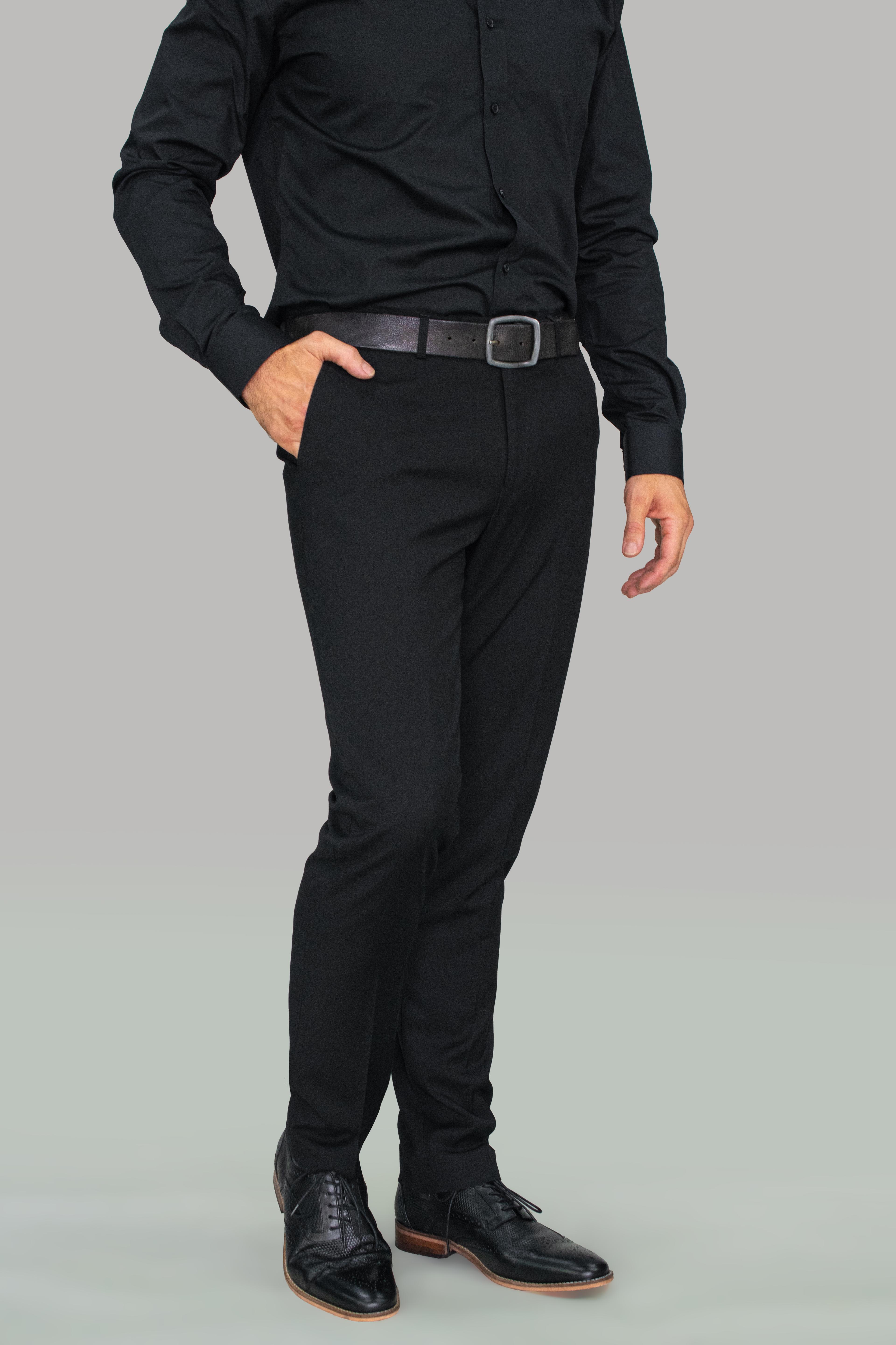 Men's Slim Fit Formal Black Suit - MARCO