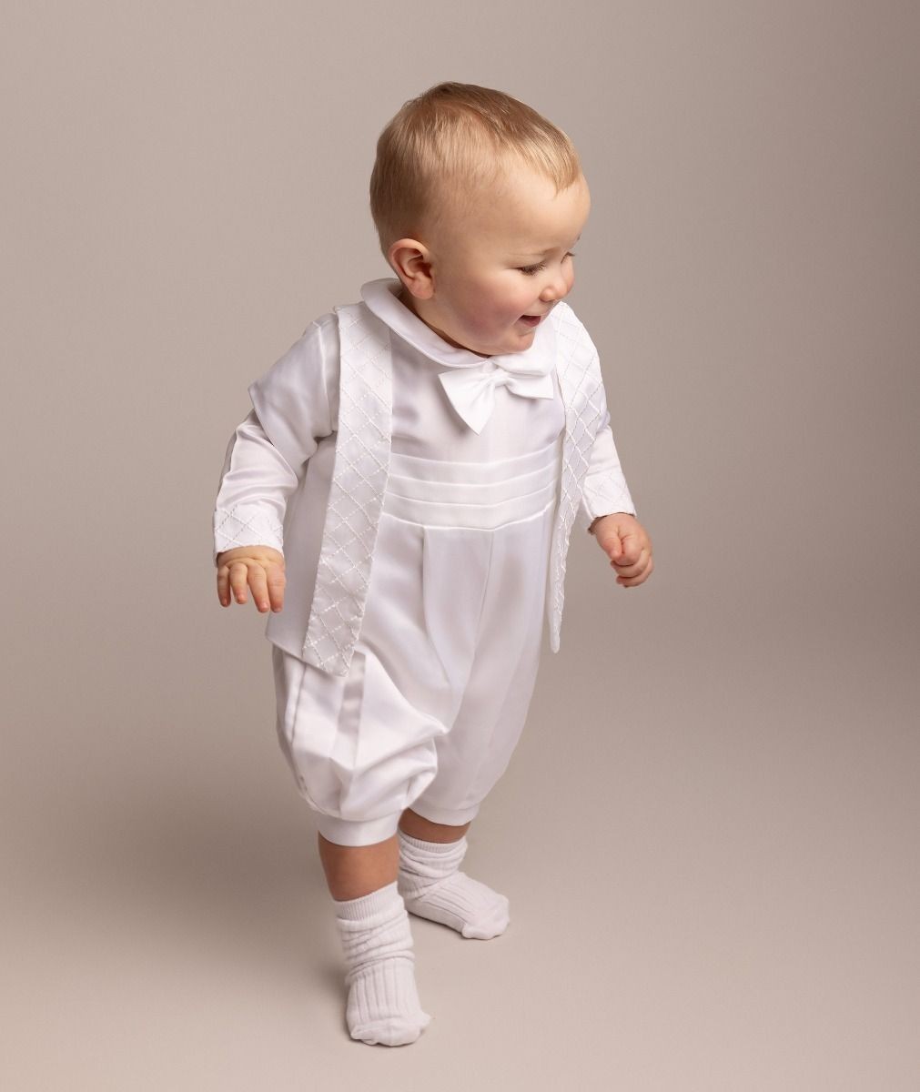 Ensemble de Baptême Blanc pour Bébé Garçon - LIAM