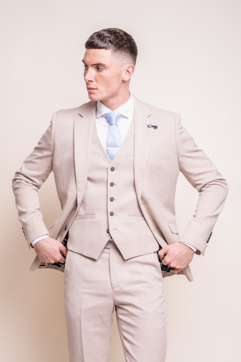 Men's Slim Fit Formal Suit- MIAMI Beige