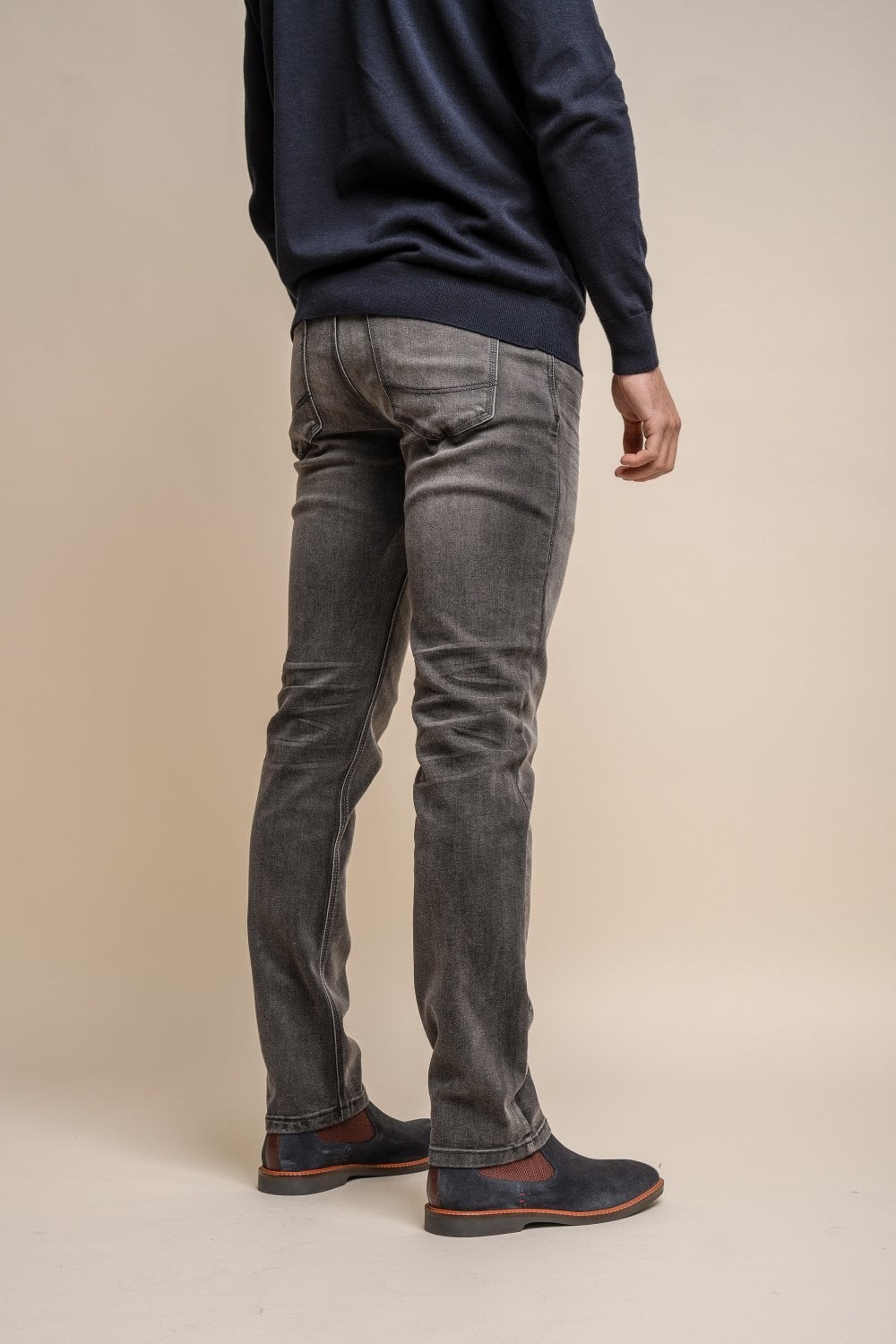 Lässige Slim-Fit-Denim-Stretch-Jeans für Herren