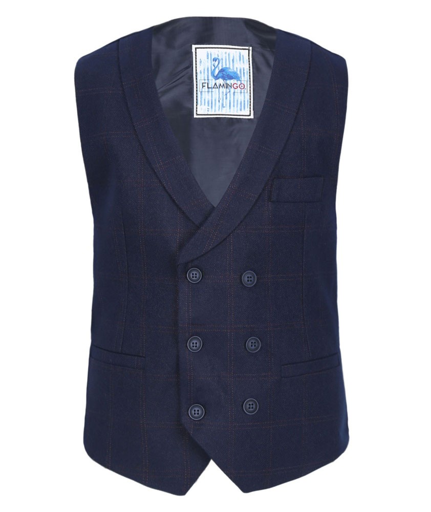 Men's and Boys Tweed Check Vest Set