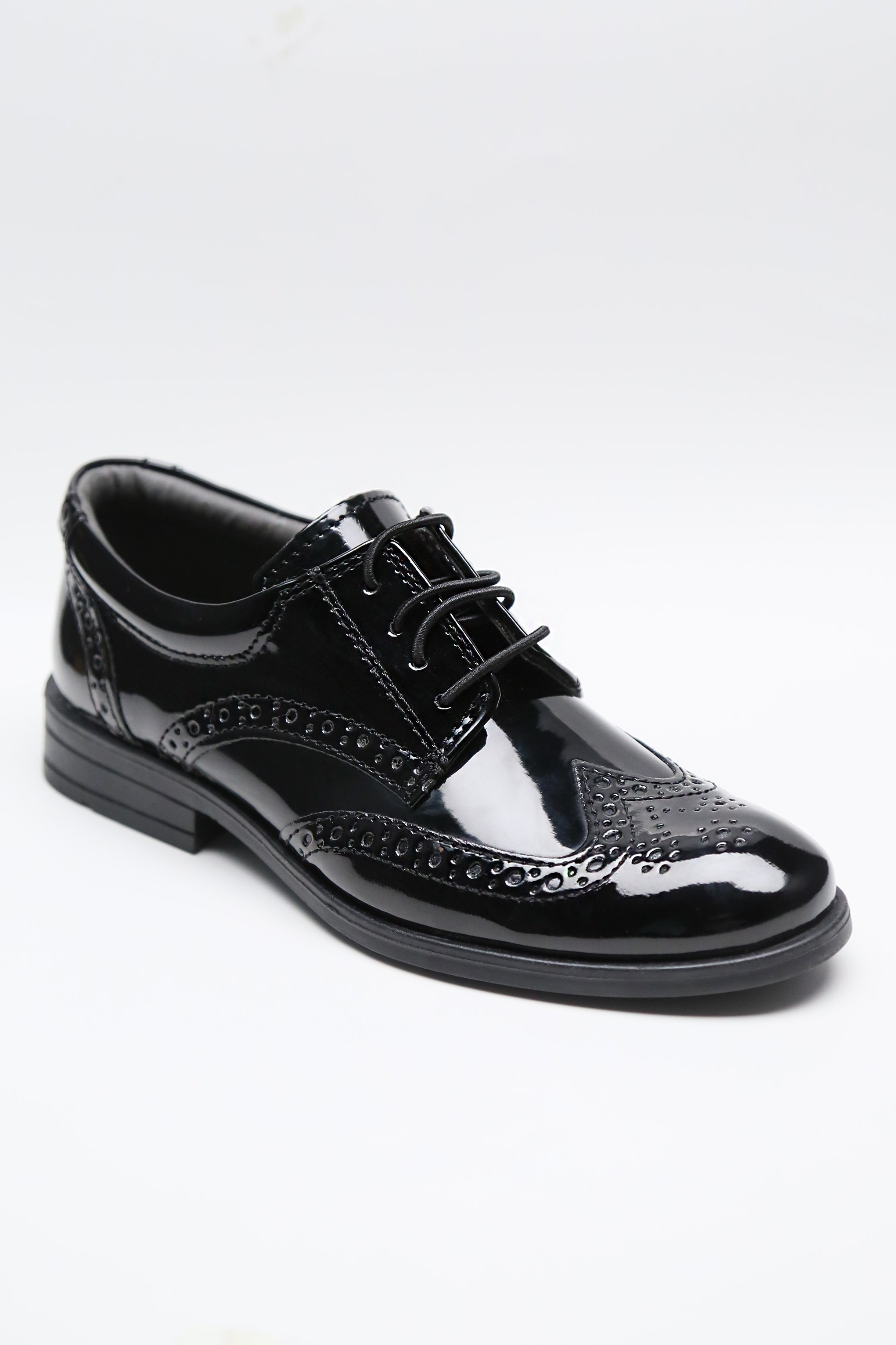 Jungen Derby Brogue Schnürschuhe - Schwarz