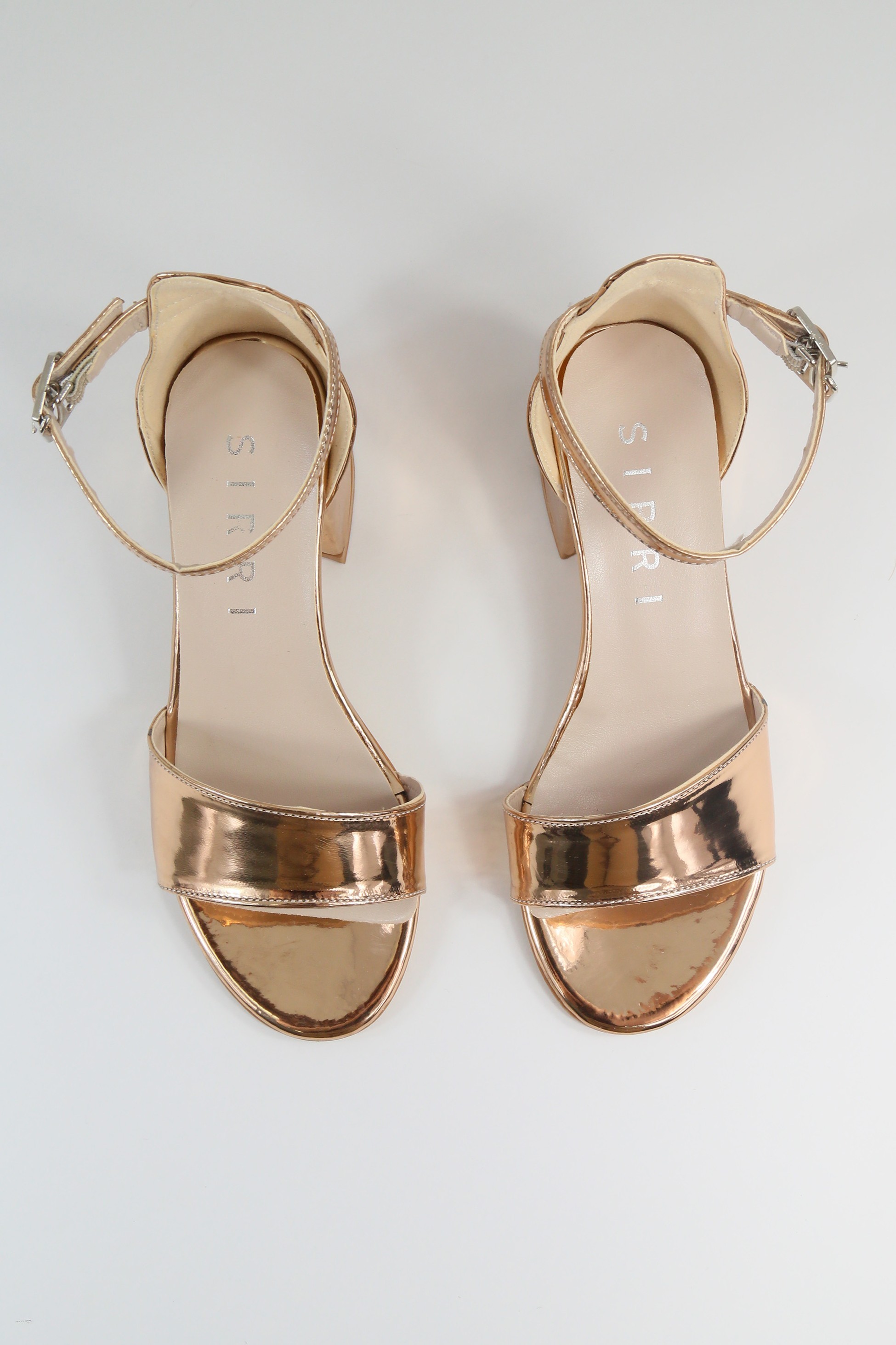 Mädchen Iridescente Blockabsatz-Sandalen in Lackoptik - NOVA - Gold