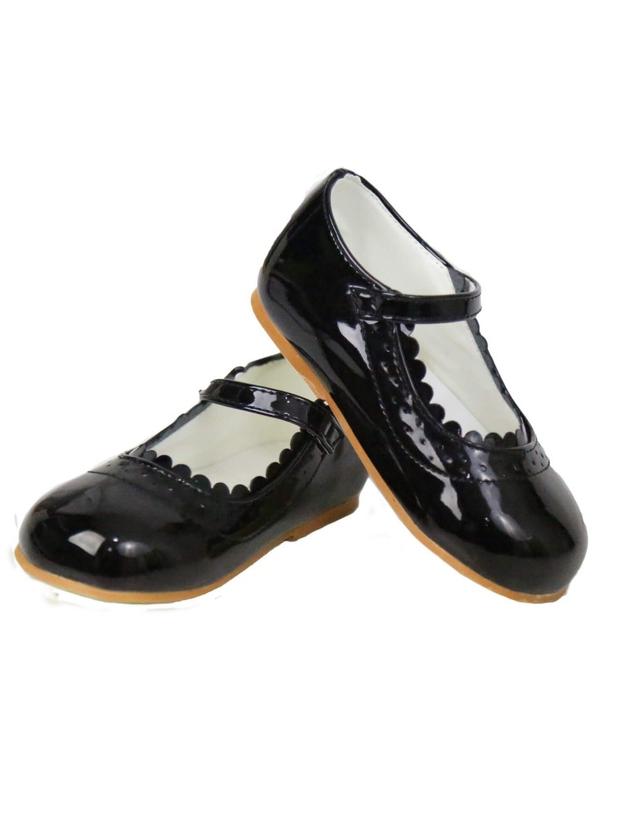 Girls Patent Mary Jane Shoes - Black