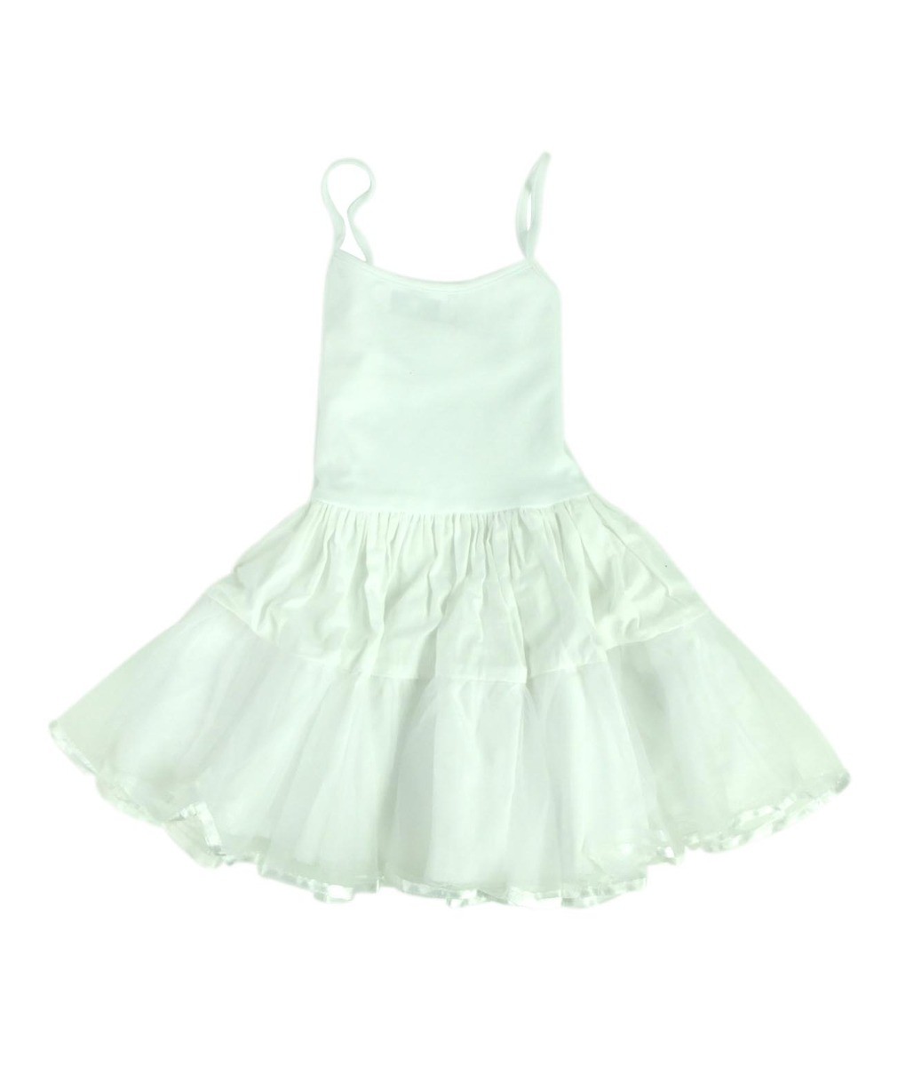 Baby Mädchen Pettikot Baumwollenkleid - Weiß