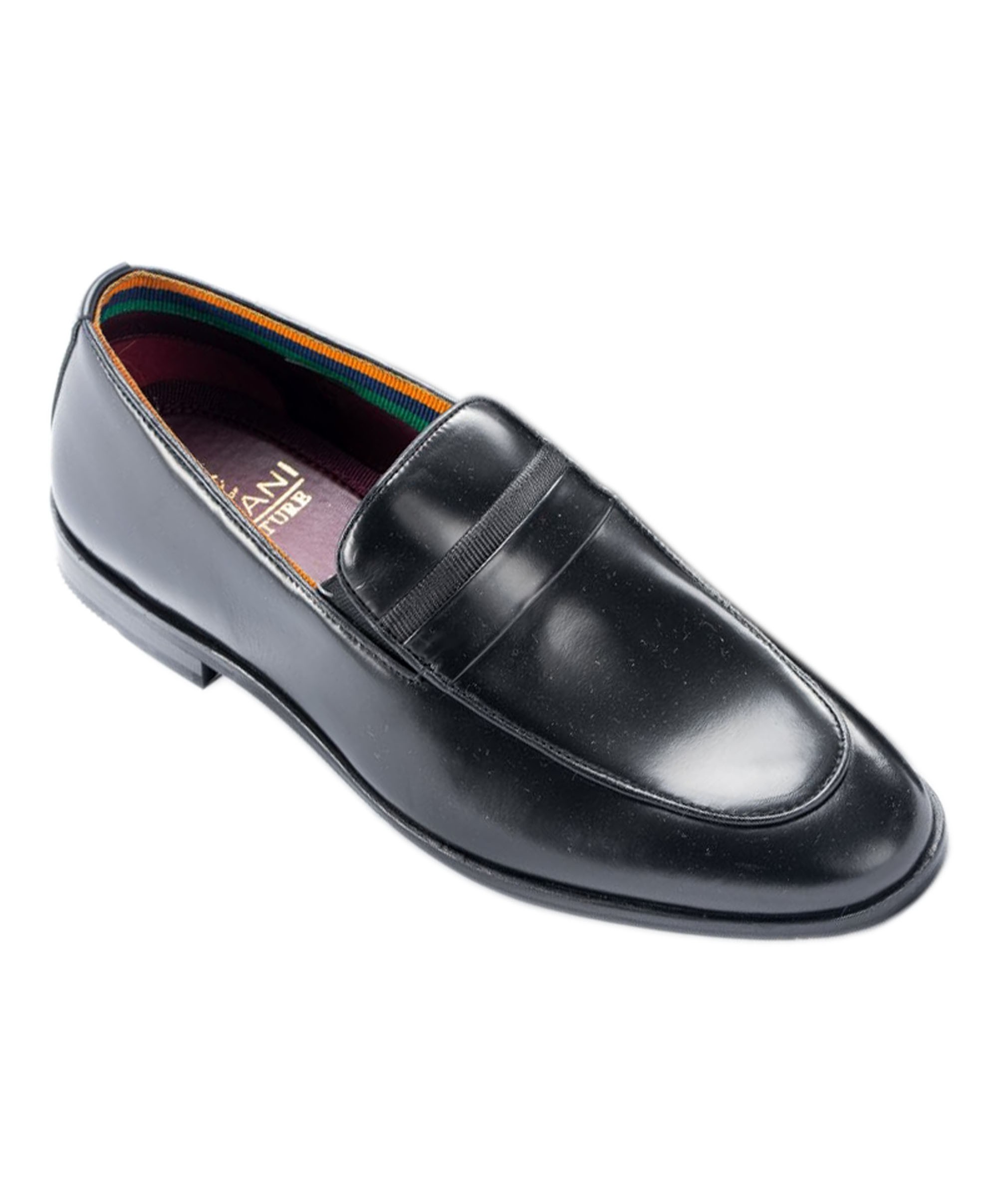 Men's Calssic Black Slip On Loafers - RENO