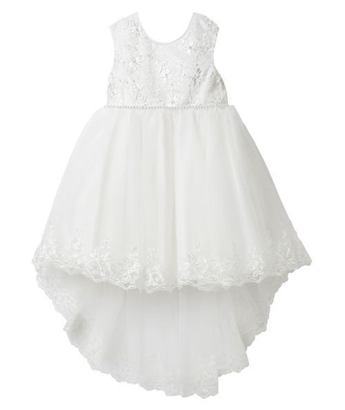 Baby & Mädchen High-Low Rock Spitzenkleid - KHLOE - Elfenbein