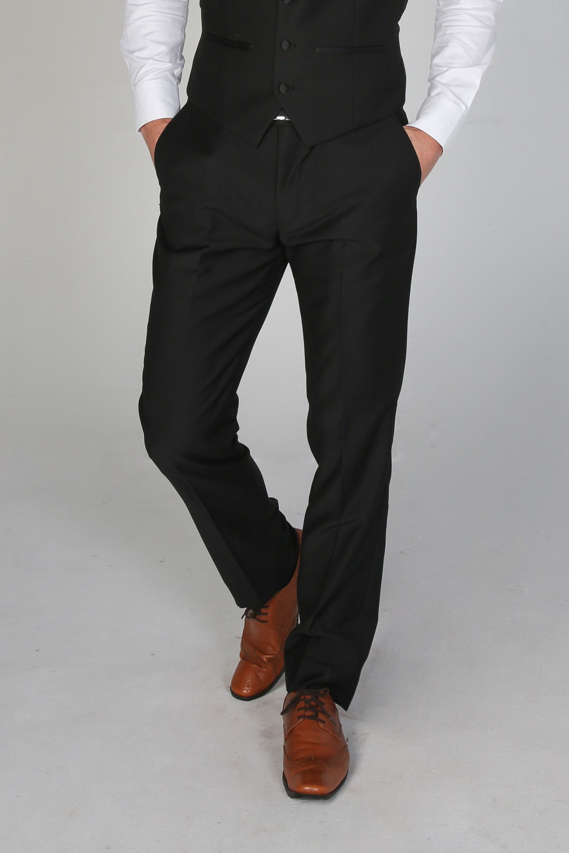 Men's Tuxedo Suit Pants- HARRY Black