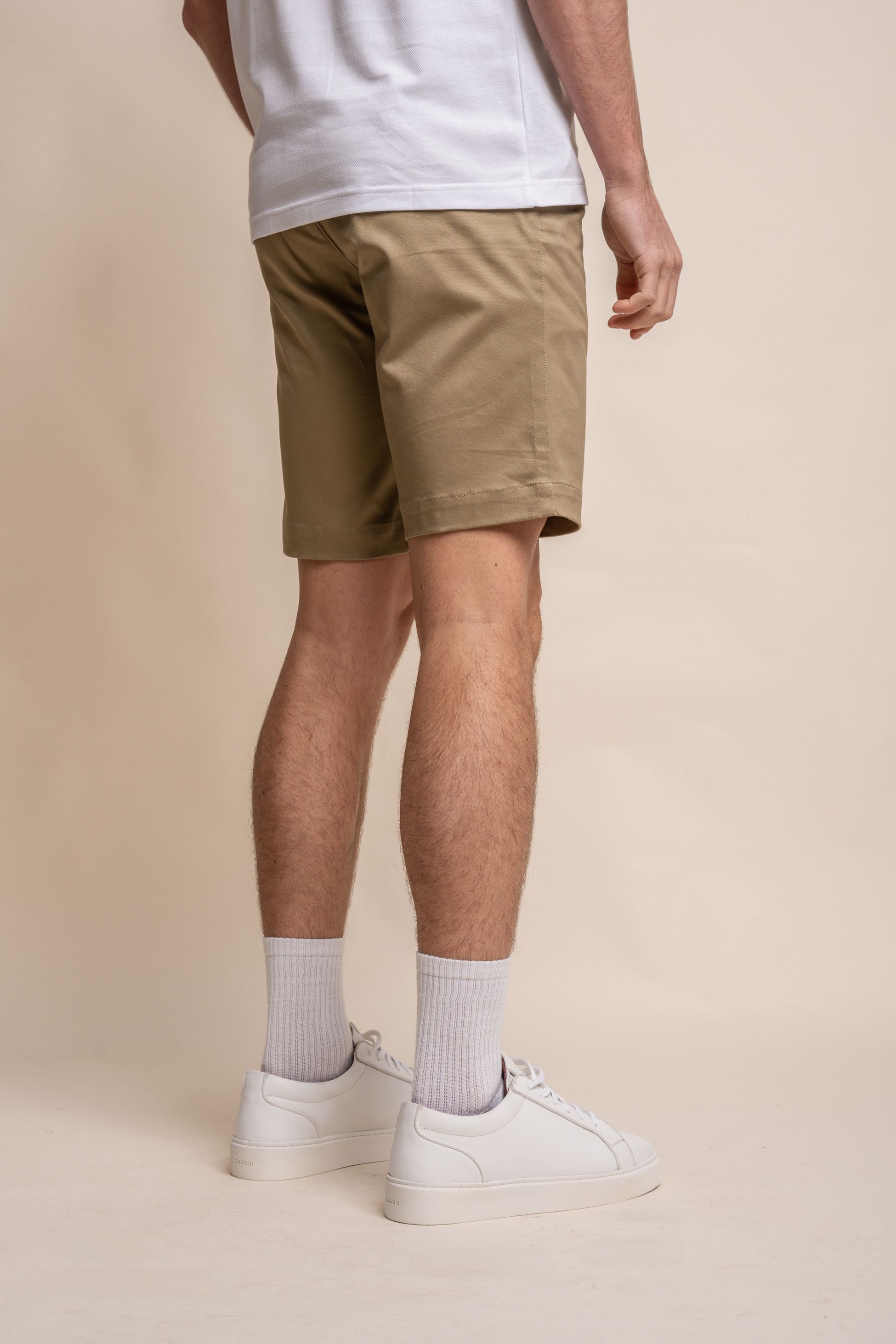 Herren Casual Slim Fit Chino Shorts aus Baumwolle - DAKOTA - Stein Beige