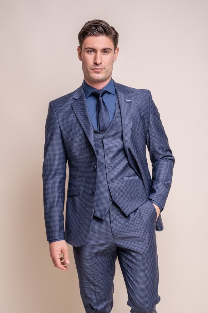 Men's Wool Blend Slim Fit Suit - BOND