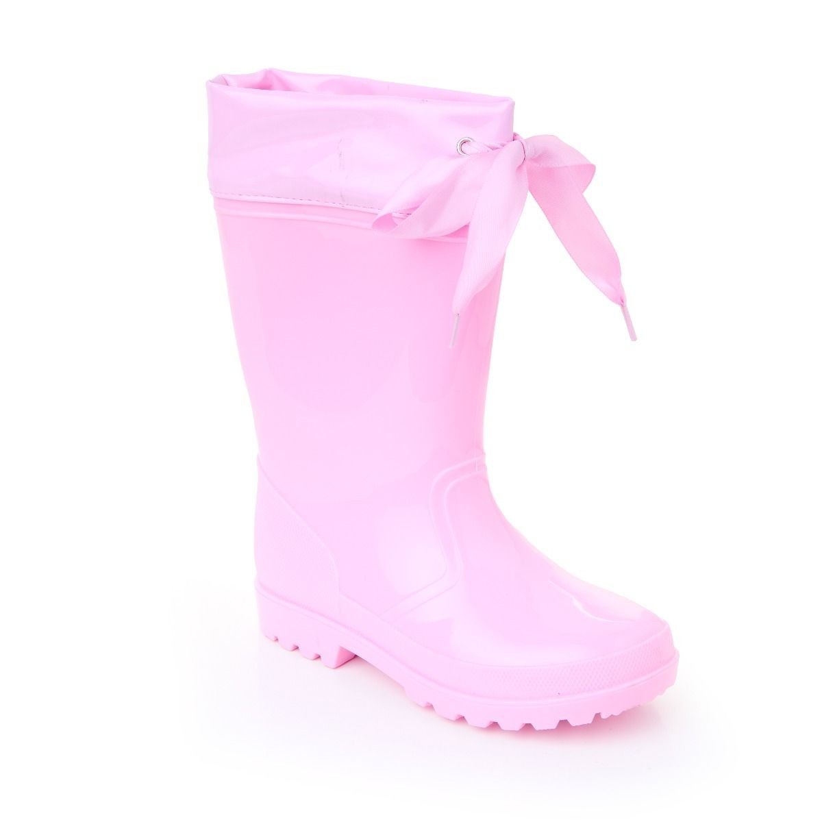 Mädchen-Gummistiefel mit Schleife, Wasserdichte Stiefel - DALLAS - Rosa