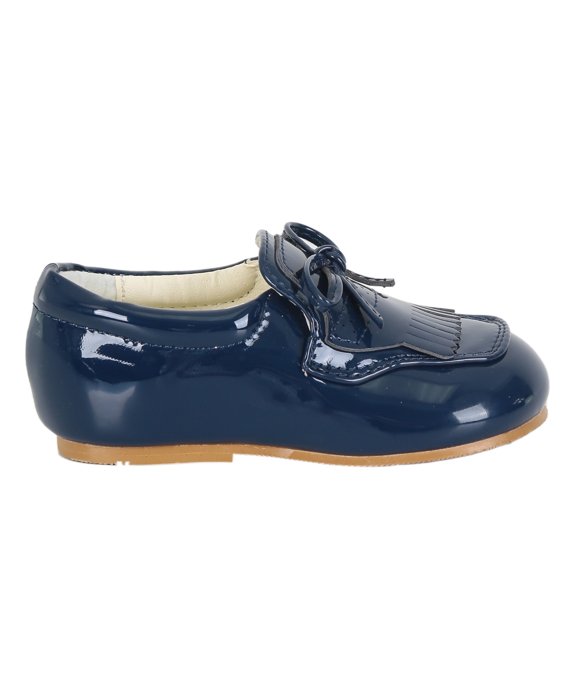 Baby Jungen Vorläufer Lack Loafer - ADAM - Navy blau