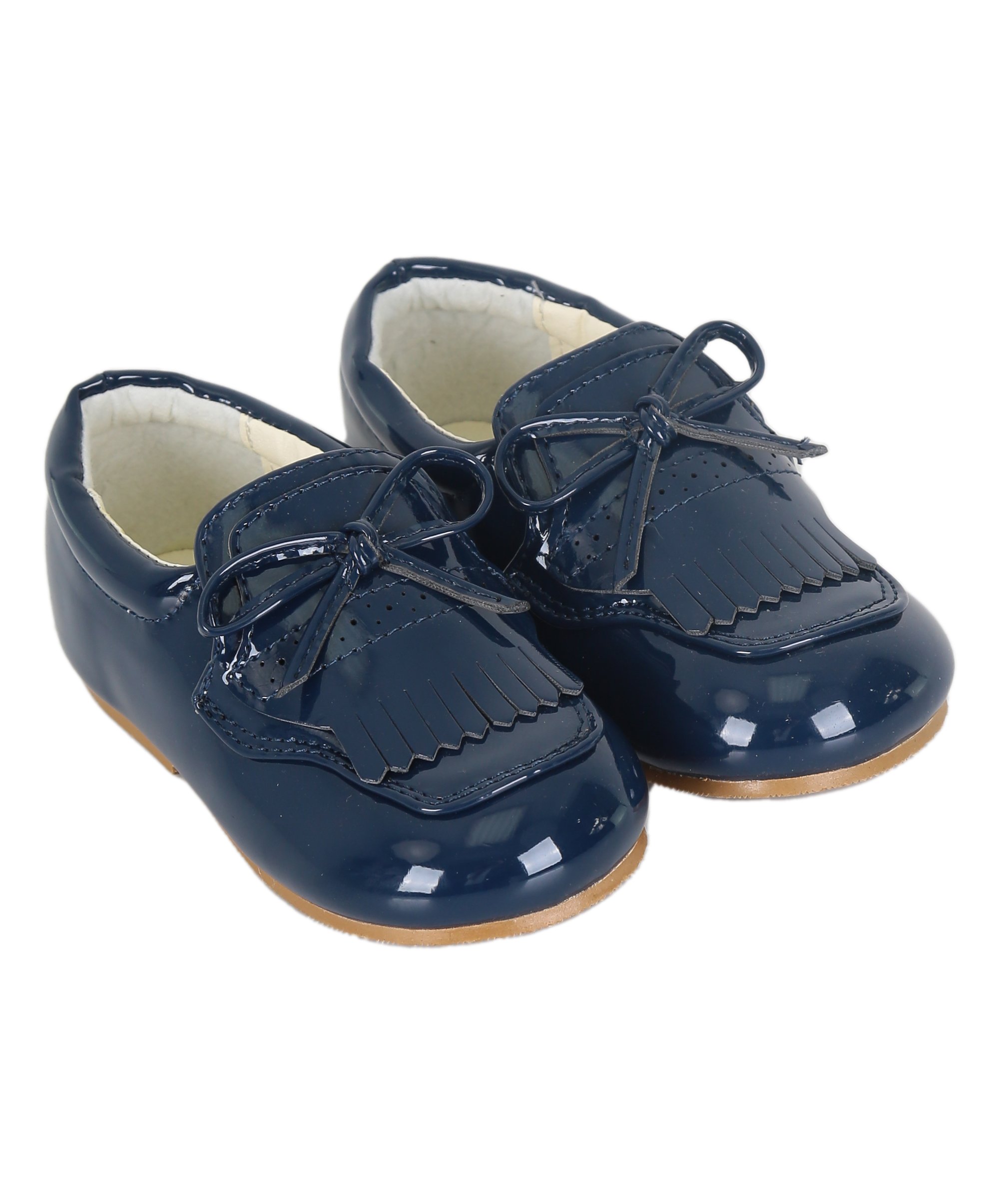 Baby Jungen Vorläufer Lack Loafer - ADAM - Navy blau