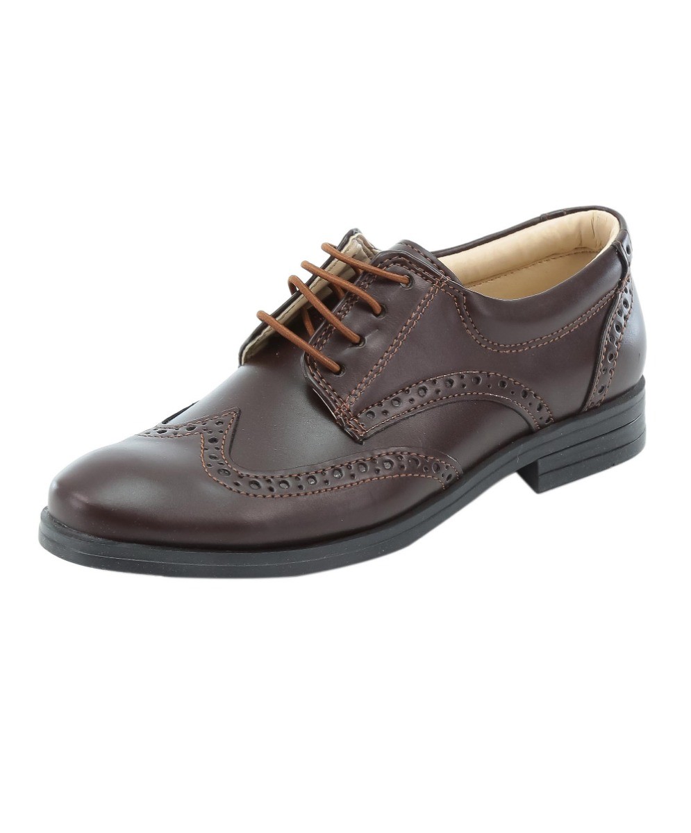 Jungen Derby Brogue Schnürschuhe - Dunkelbraun