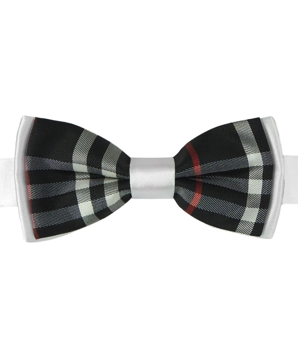 Boys Check Bow Tie Burberry Style with Strap