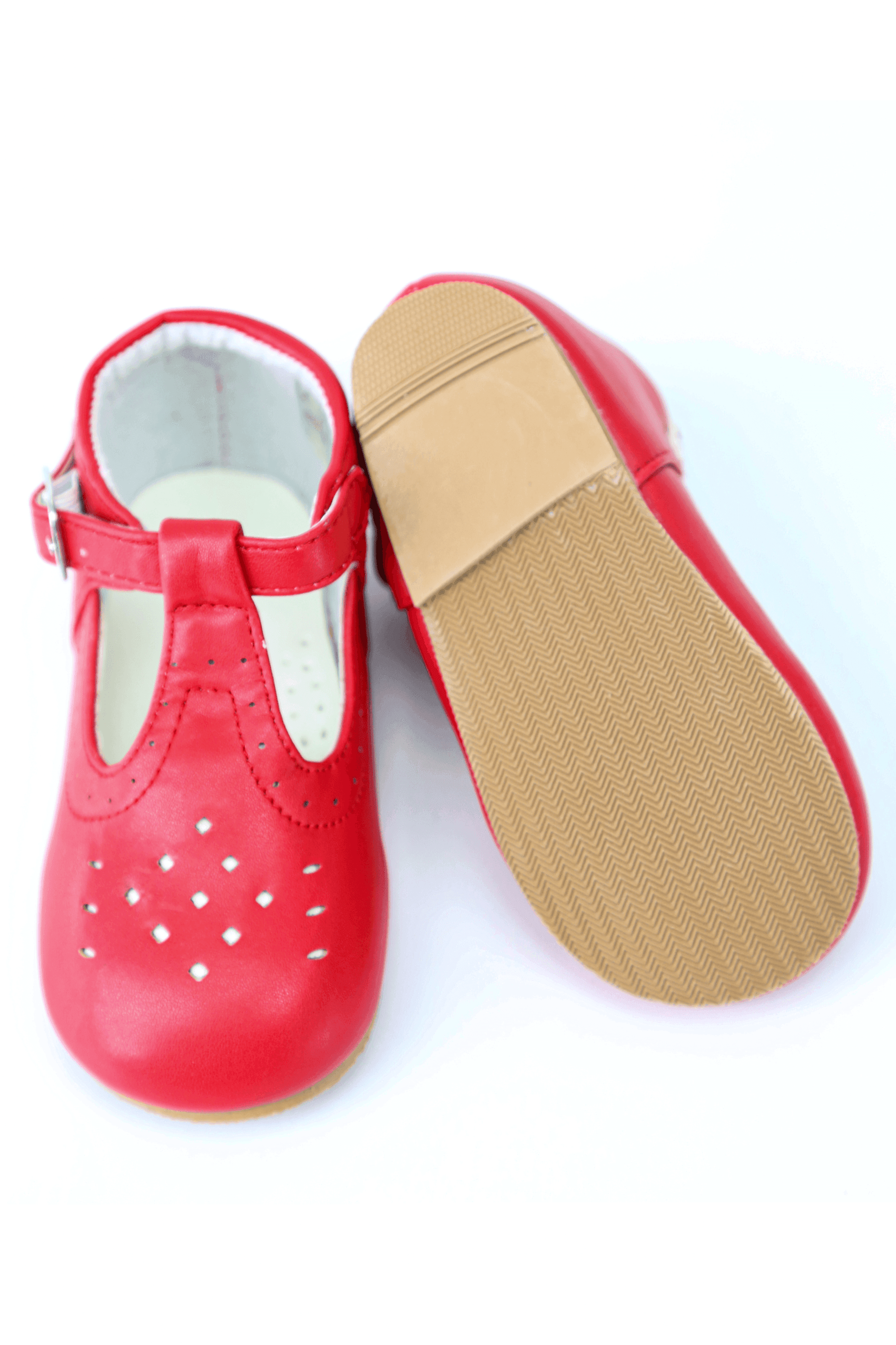 Kinder Unisex Mary Jane Schuhe mit Schnalle - AARON - Rot