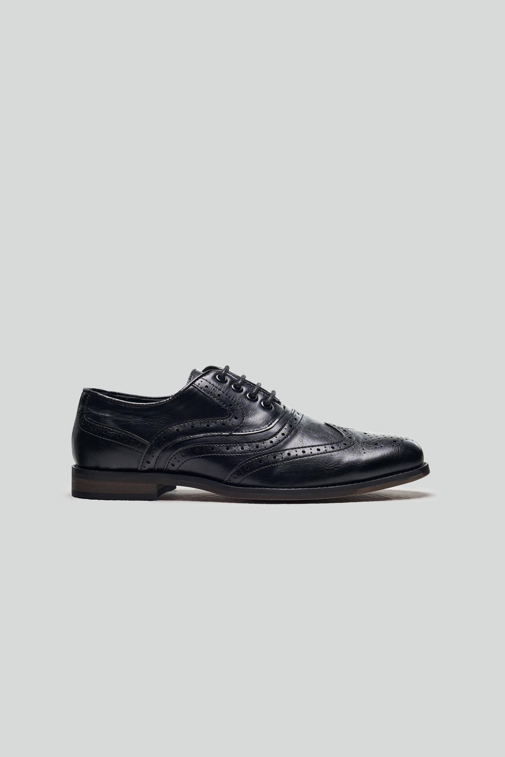 Jungen Schnür-Oxford-Brogue-Schuhe - RUSSEL - Schwarz