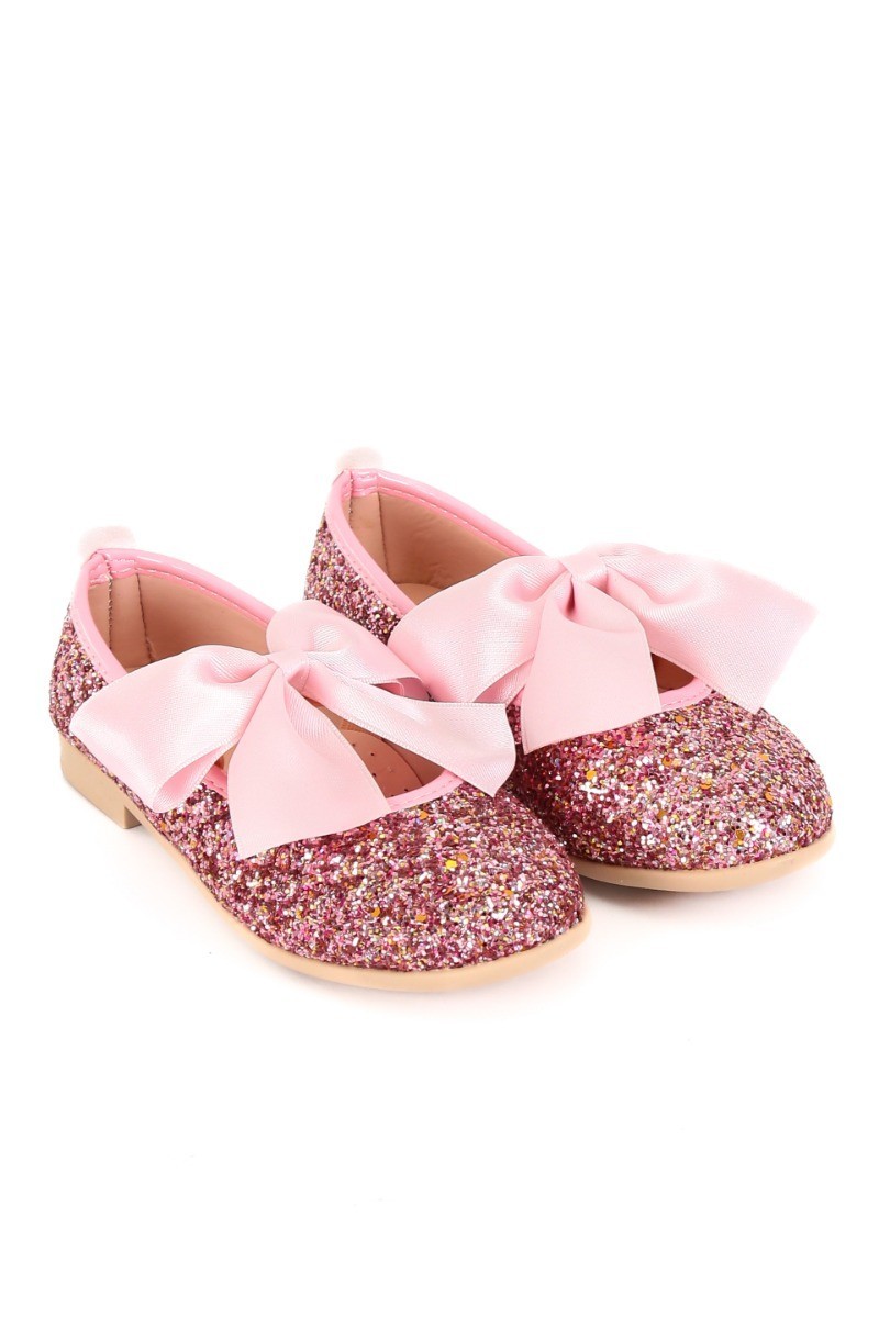 Mädchen Ballerina Flachpumps mit Pailletten - LOLA - Lila