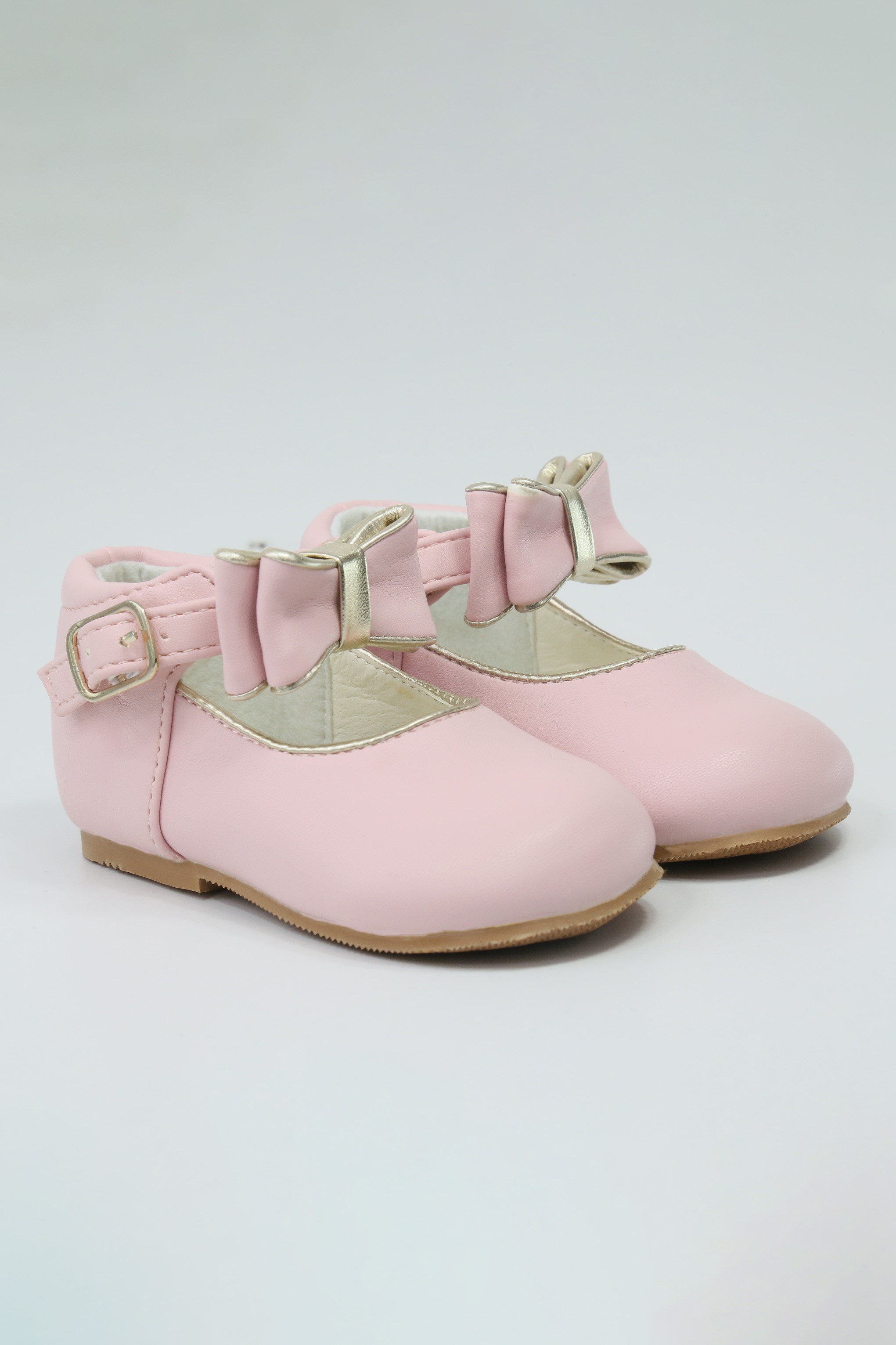 Chic Baby Girls Bow Buckle Shoes - SKY