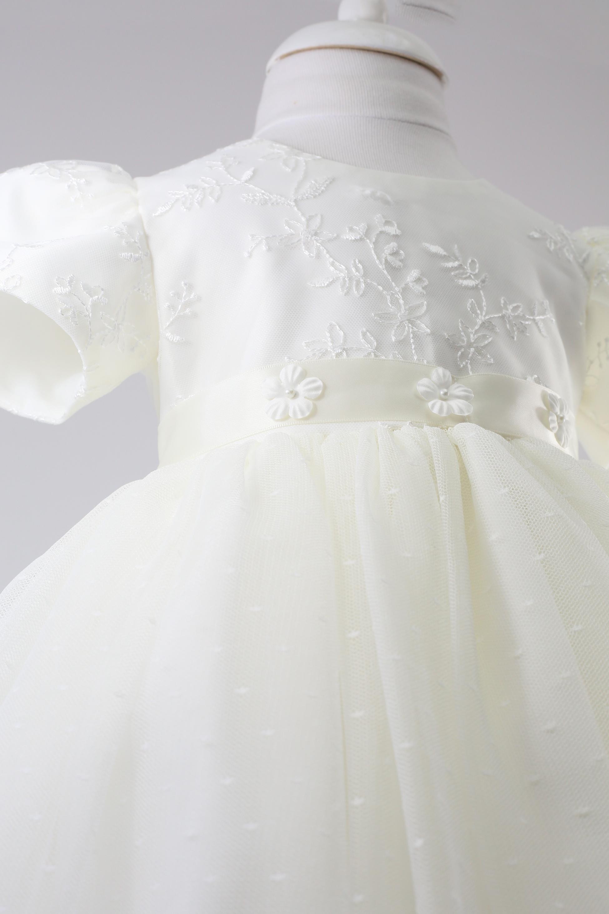 Robe en Tulle à Manches Ballon pour Bébé Filles – B1038