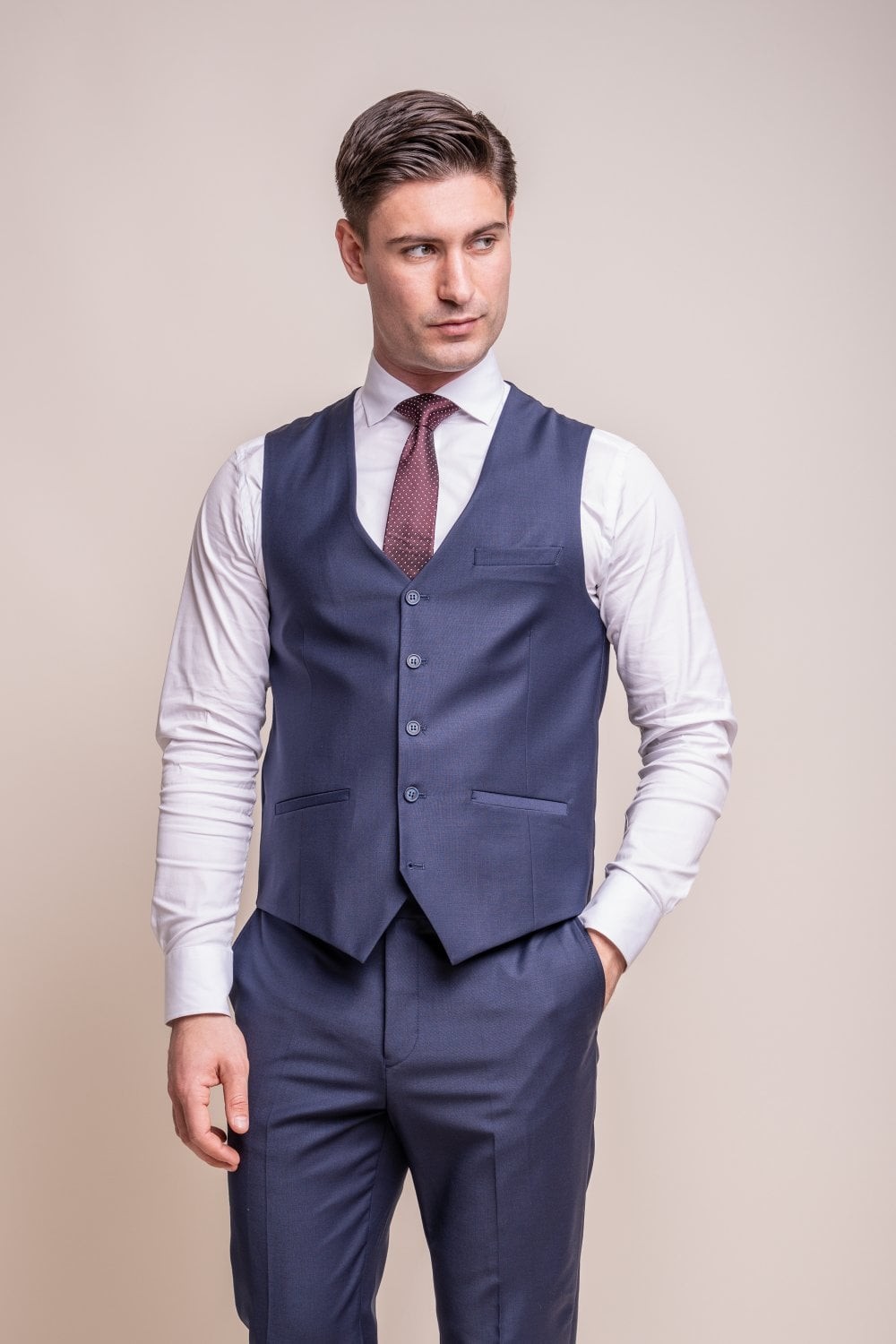 Men's Wool Blend Slim Fit Vest- BOND