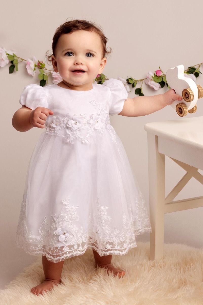 Baby Girls Balloon Sleeves Tulle Dress - RIYA