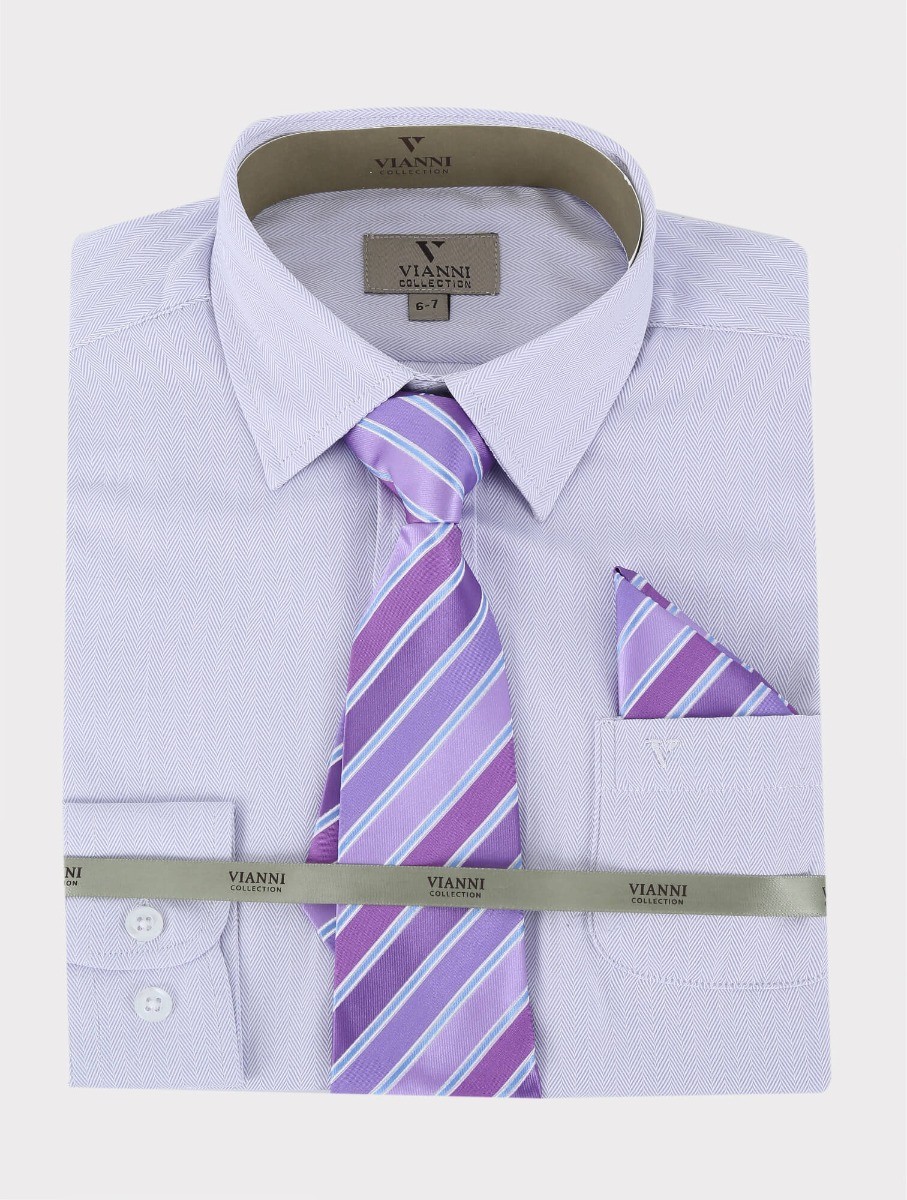 Baby Jungen Vianni Cotton Mischmisch - Lila -fertige Krawatte