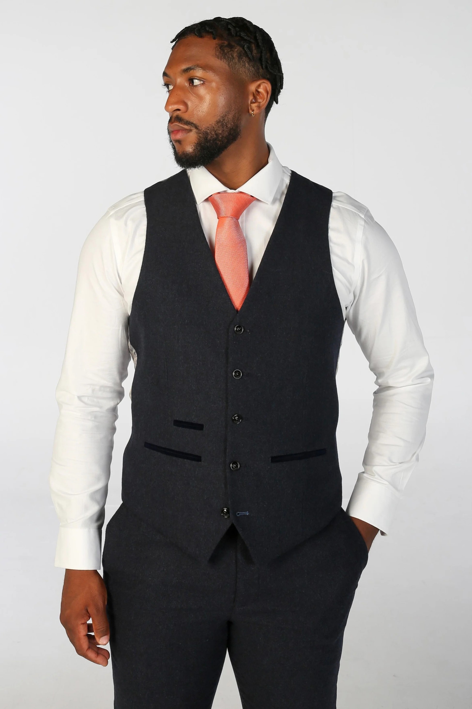 Men’s Wool Blend Formal Vest  - OSCAR