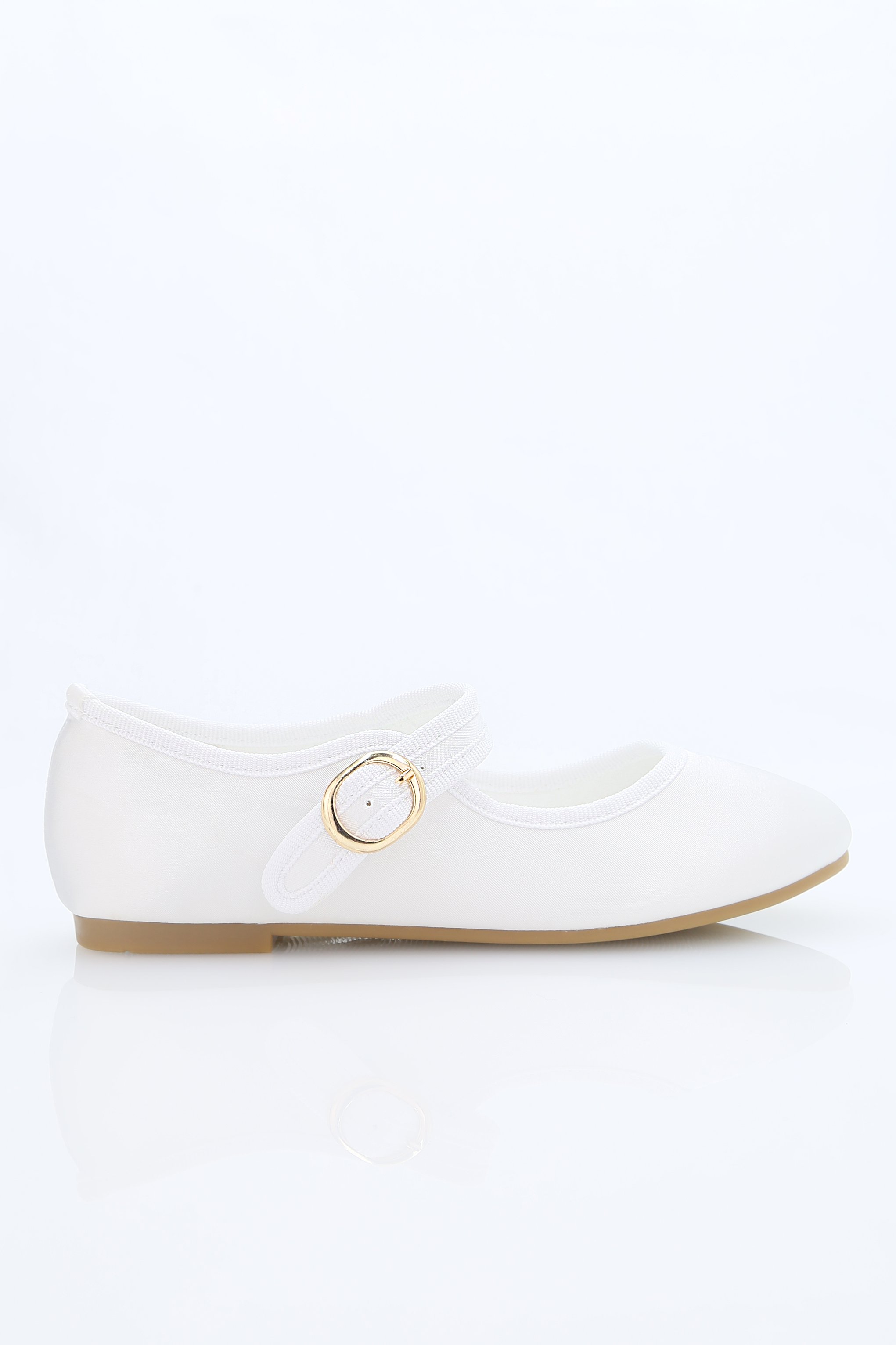 Mädchen Kommunion Satin Mary Jane Schuhe - HANA - Elfenbein