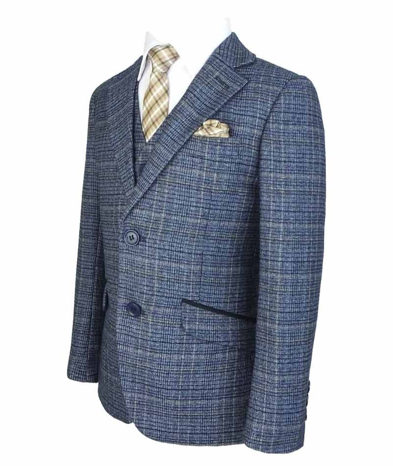 Blue Checked Tweed Jacket