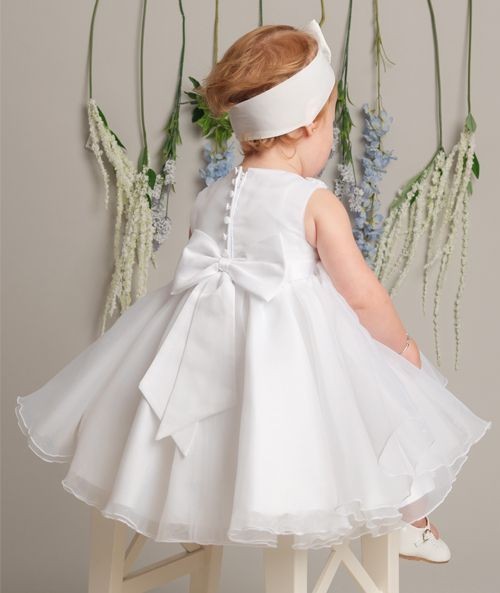 Baby Girls Tulle Dress With Floral Applique - ELISE